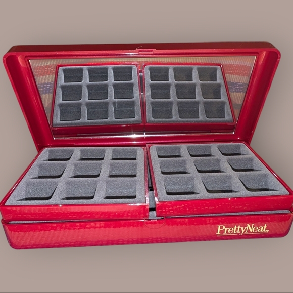 Vintage Other - Vintage Red Pretty Neat Portable Travel Jewelry Storage Box